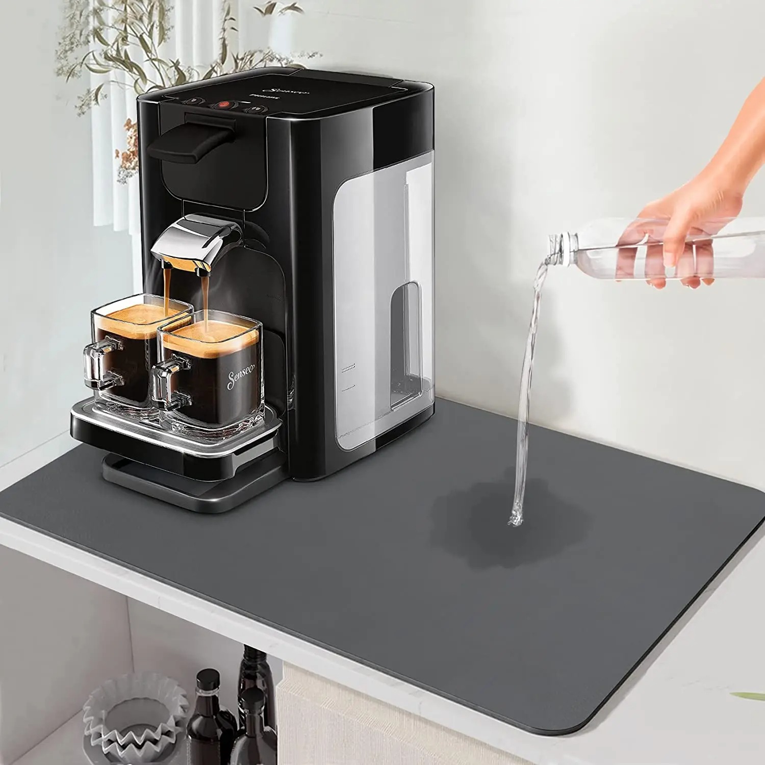 Bar Mat Rubber - Tapete Superabsorbente para Vajilla de Cocina,