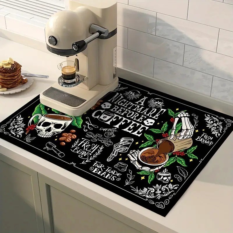 Estera de café absorbente, coc - Bar Mat Rubber reseña y precio