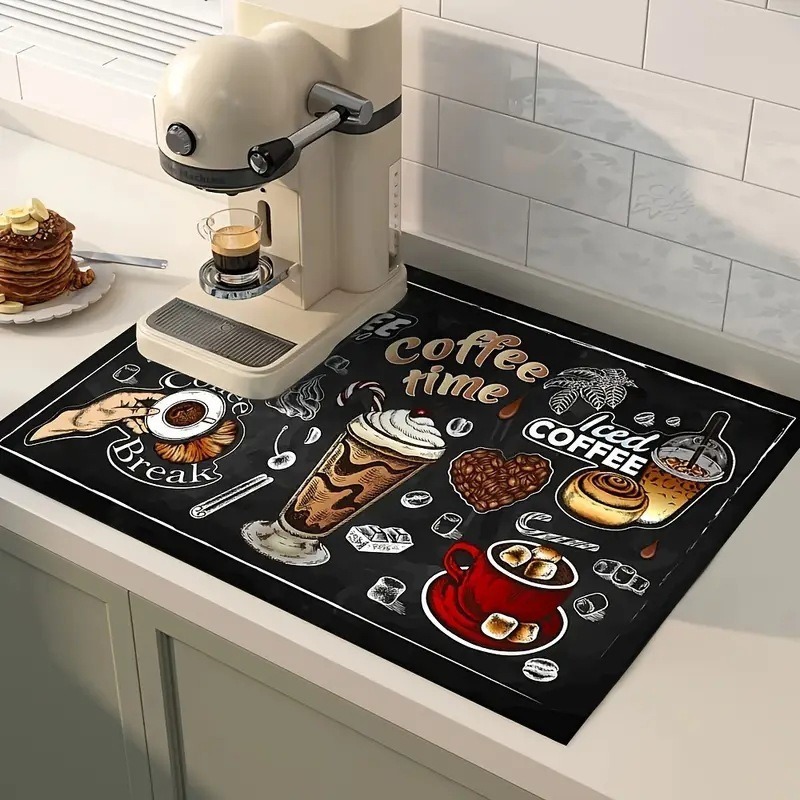 Estera de café absorbente, coc - Bar Mat Rubber reseña y precio