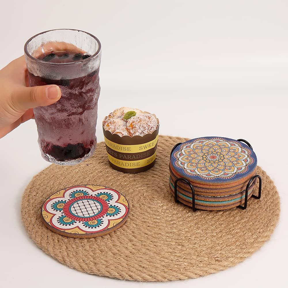 Juego de 8 Posavasos Redondos  - Home Bar Set reseña y precio